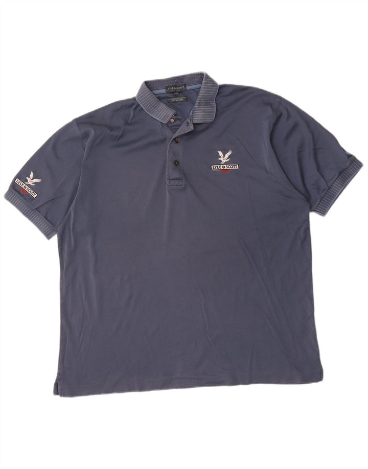 Lyle & Scott Herren-Poloshirt, groß, marineblau, Baumwolle