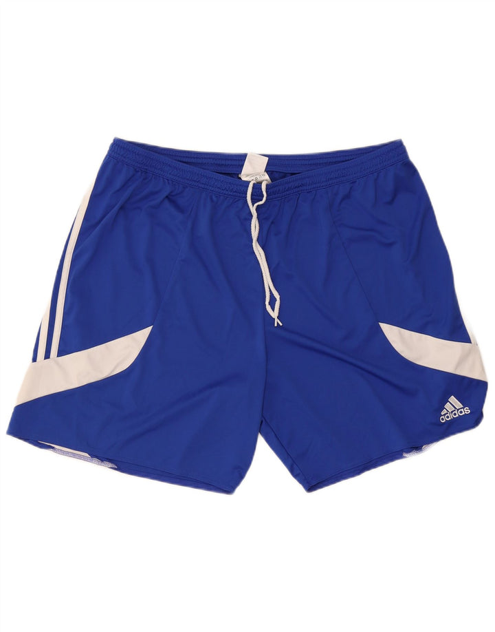 Adidas Herren Climalite Sport Shorts 2XL Blau Colourblock Polyester
