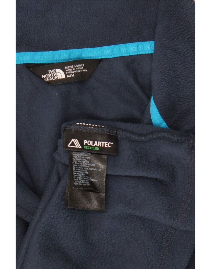 THE NORTH FACE Herren-Fleecepullover mit Reißverschluss am Hals, mittelmarineblaues Polyester
