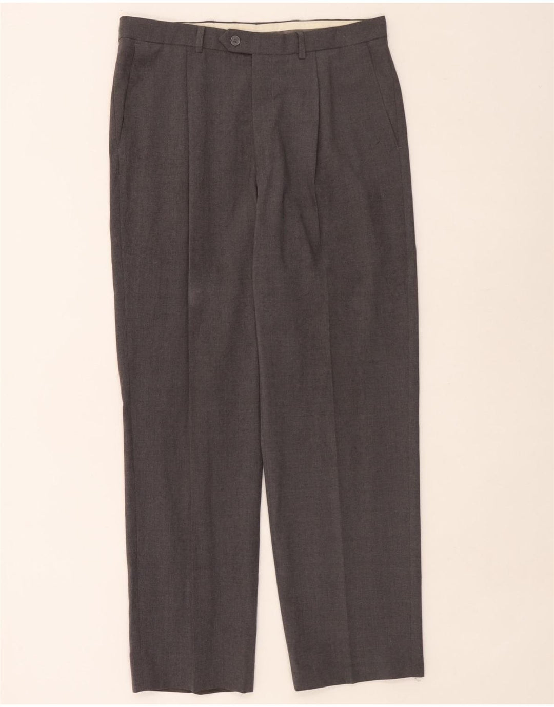 Marks & Spencer Herren-Anzughose mit Pegged-Anzug, W34, L31, graues Polyester