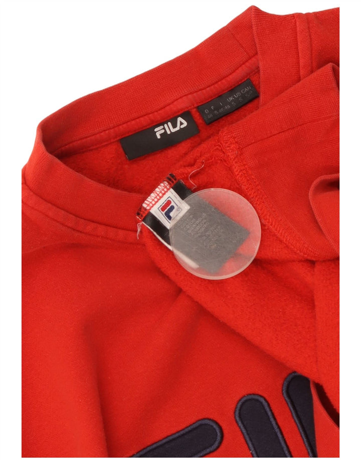 Fila Herren Grafik-Sweatshirt-Pullover, klein, rote Baumwolle