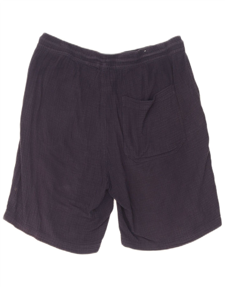 Zara Herren-Sportshorts aus mittelblauer Baumwolle in Marineblau