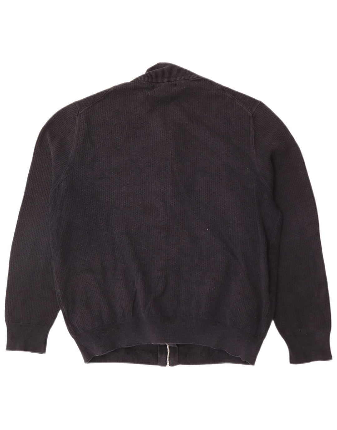 Marks & Spencer Herren-Strickjacke, groß, aus schwarzer Baumwolle
