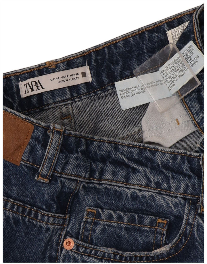 Zara Damen Straight Jeans EU 40 Medium W30 L33 Blaue Baumwolle