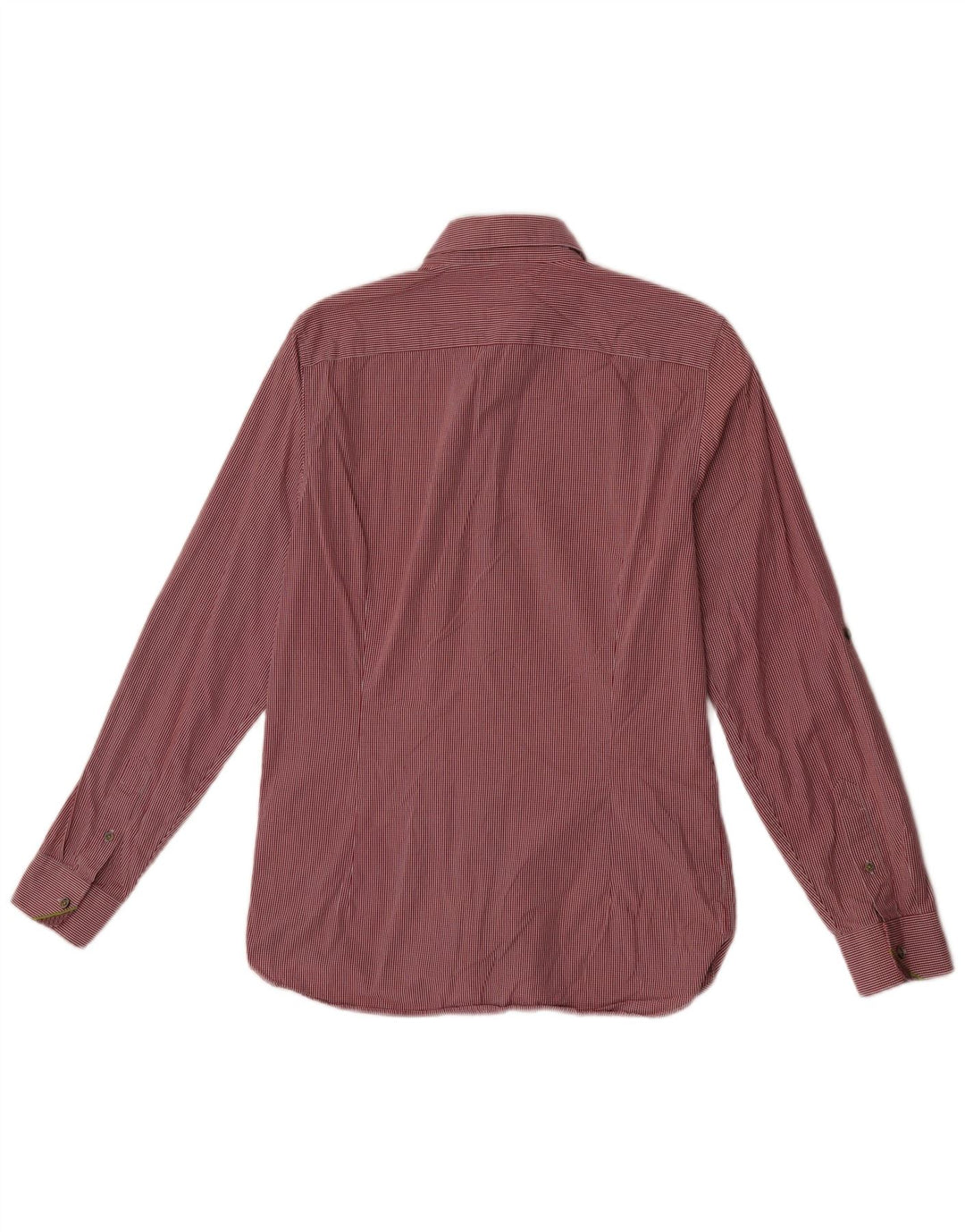Ted Baker Herrenhemd, Größe 3, mittelrot, Gingham-Baumwolle