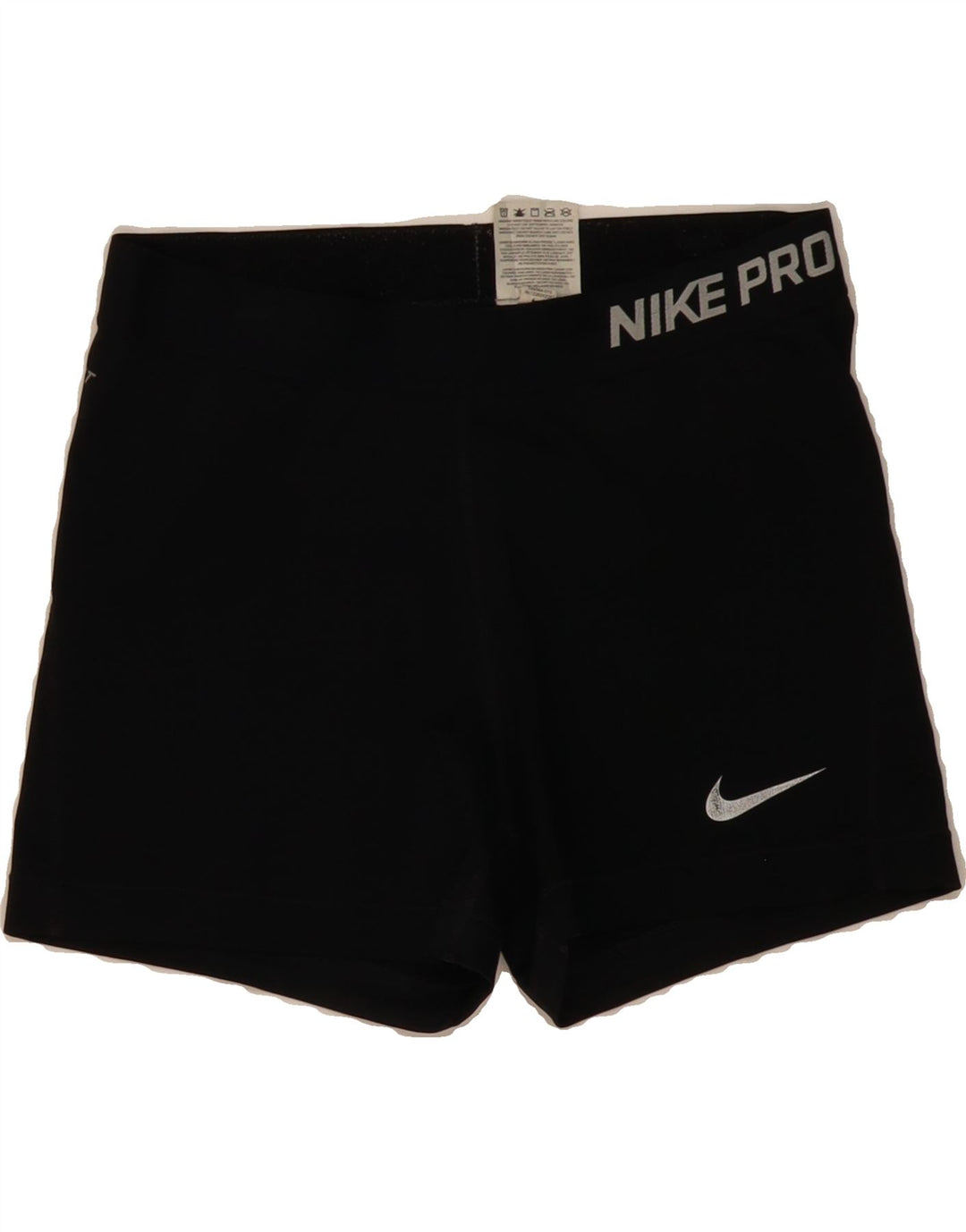 NIKE Womens Graphic Sport Shorts UK 12 Medium  Black Polyester Vintage Nike and Second-Hand Nike from Messina Hembry 