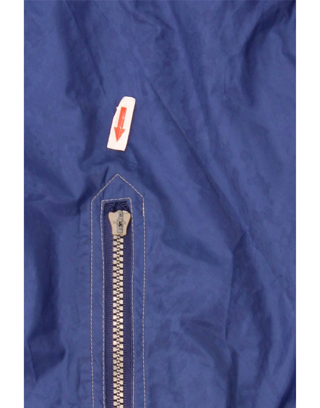 Essential Mens Graphic Hooded Rain Jacket UK 40 Large Blue Polyamid