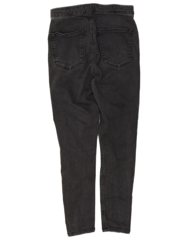 Topshop Damen-Cropped-Jeans W32 L25 Graue Baumwolle