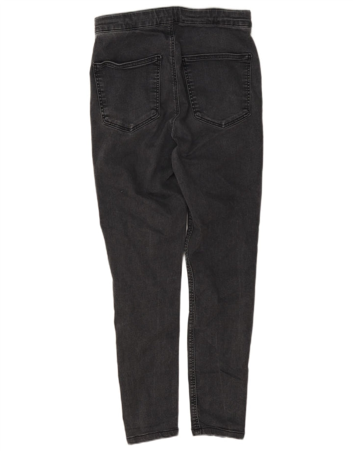 Topshop Damen-Cropped-Jeans W32 L25 Graue Baumwolle