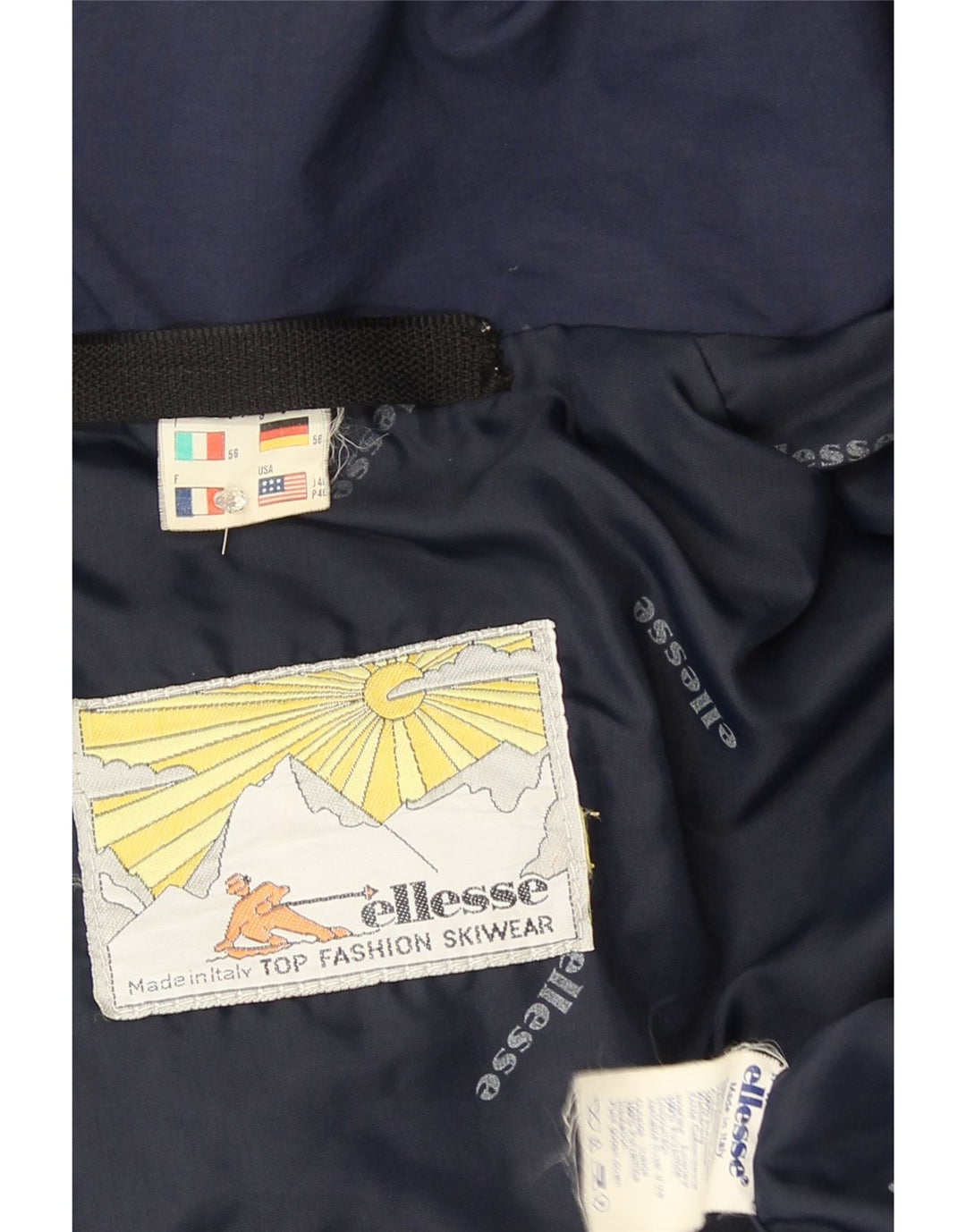 Ellesse Mens Hooded Ski Jacket IT 56 3XL Navy Blue Polyamide