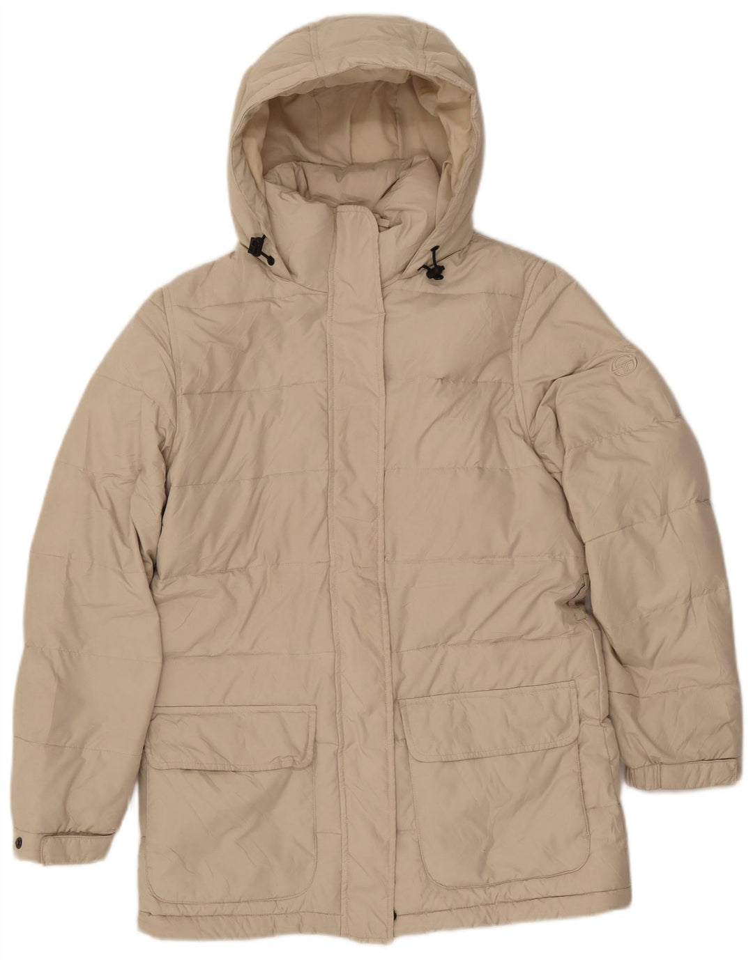 SERGIO TACCHINI Wattierte Damenjacke mit Kapuze IT 42 Medium Beige Polyester