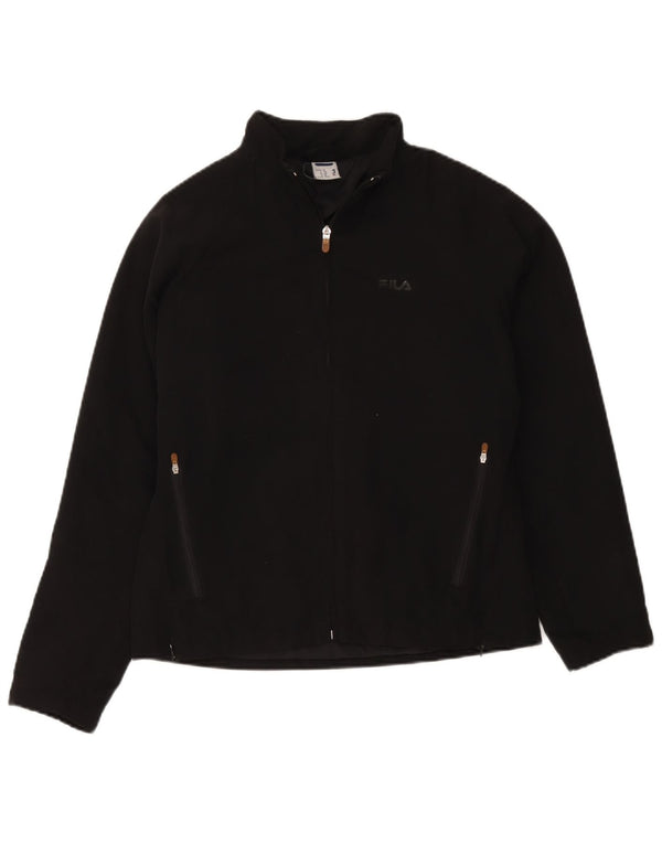 Fila Damen Windjacke UK 14 Medium Schwarz Polyester