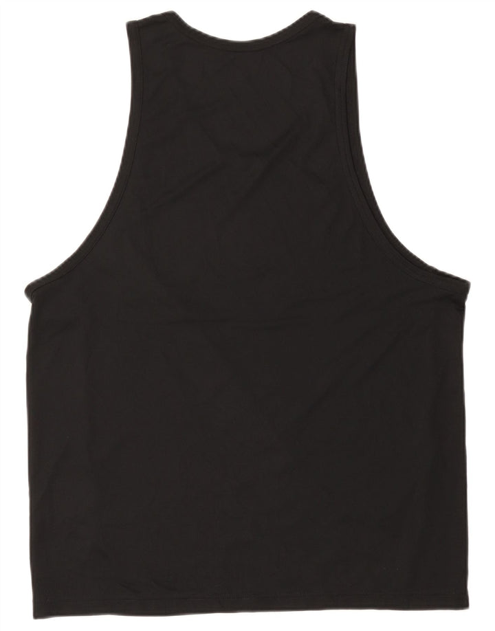 Nike Herren Dri Fit Grafik-Weste-Oberteil, Mittelschwarzes Polyester