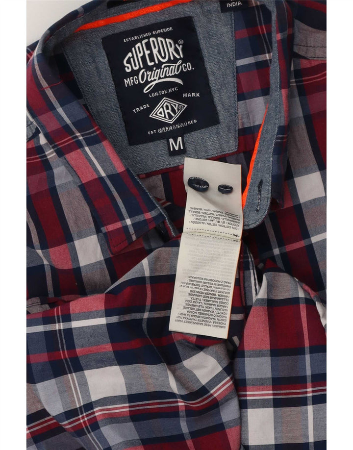 Superdry Herrenhemd Medium Navy Blue Check Cotton