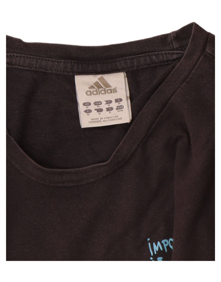 ADIDAS Herren Grafik T-Shirt Top Medium Schwarz Baumwolle