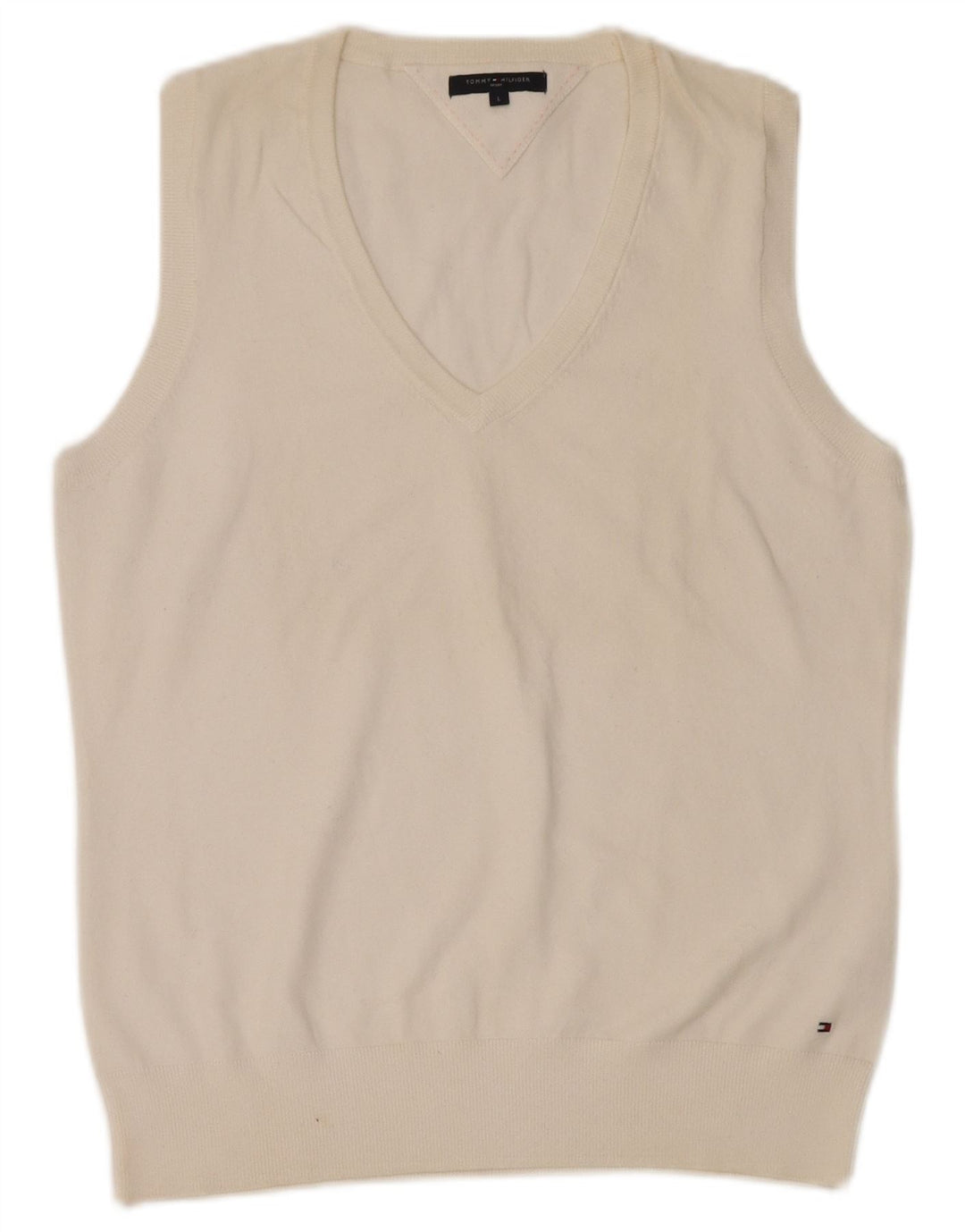 Tommy Hilfiger Damen Weste Tank Top UK 14 Large Weiß