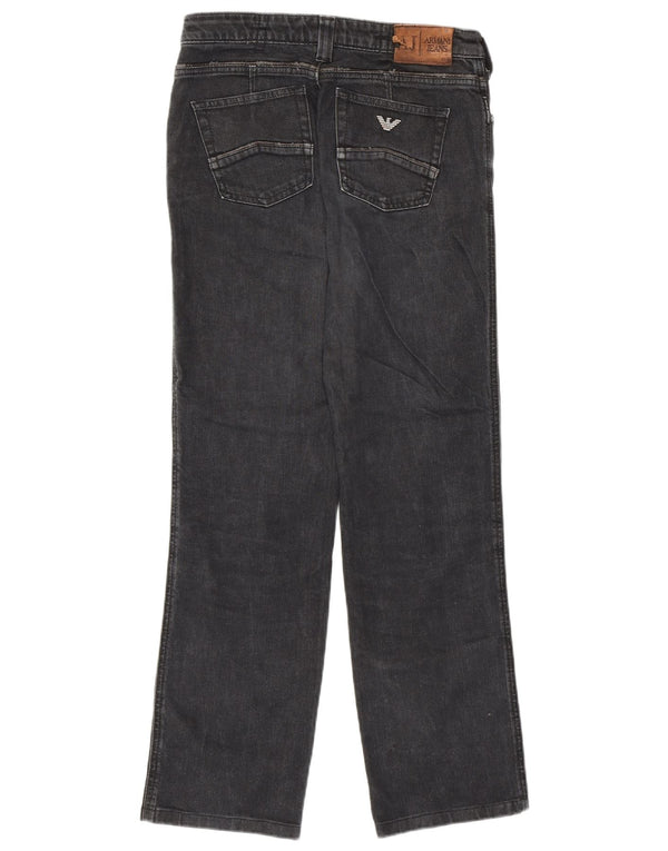 Armani Damen Straight Jeans W28 L28 Grau