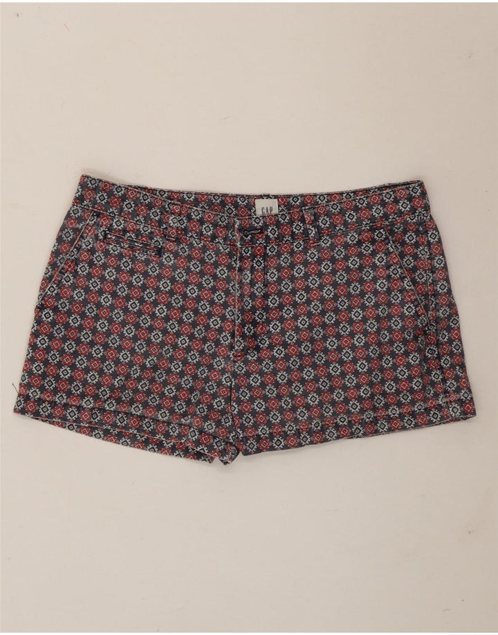Gap Damen Chino-Shorts, normal, US 10, Größe L, W32, mehrfarbig, geometrisch