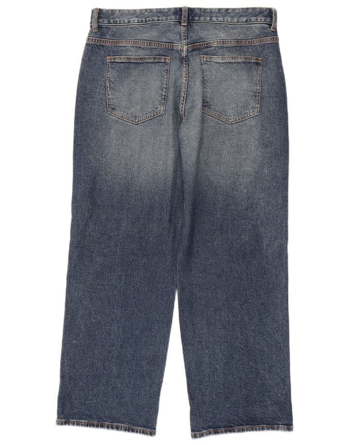 Lose Damenjeans von Zara, EU 40, mittelgroß, W30, L29, blaue Baumwolle