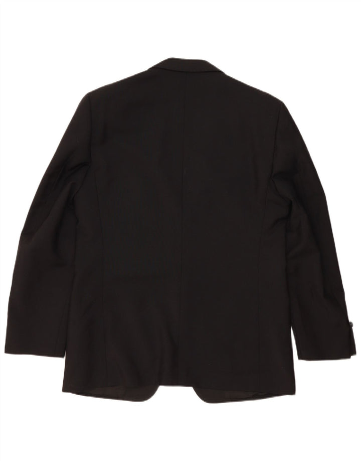Gemelli Herren-Blazer mit 1 Knopf, UK 42, XL, schwarze Wolle