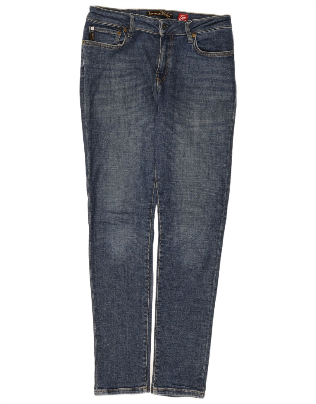 Superdry Herren Slim Jeans W34 L34 Blaue Baumwolle