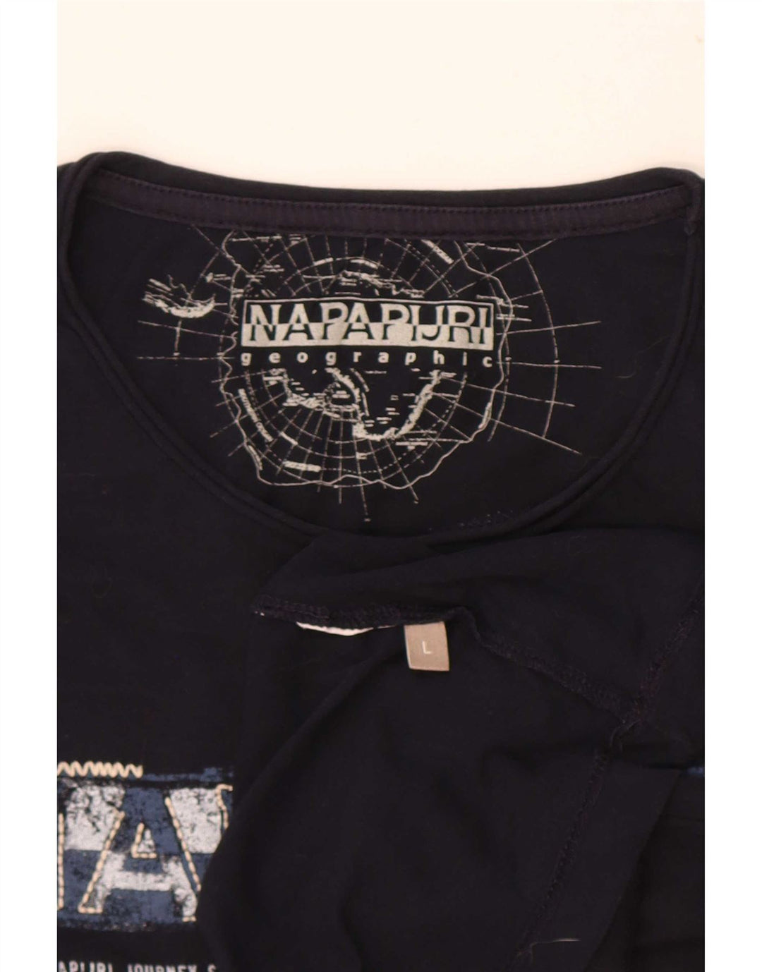 Napapijri Herren-T-Shirt mit Grafik, Größe L, Marineblau