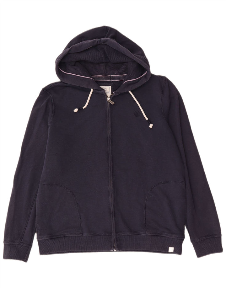 Fat Face Herren-Kapuzenpullover mit Reißverschluss, mittlere marineblaue Baumwolle
