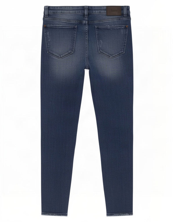 Zara Damen Trafaluc Distressed Skinny Jeans EU 40 Medium W30 L28 Marineblau