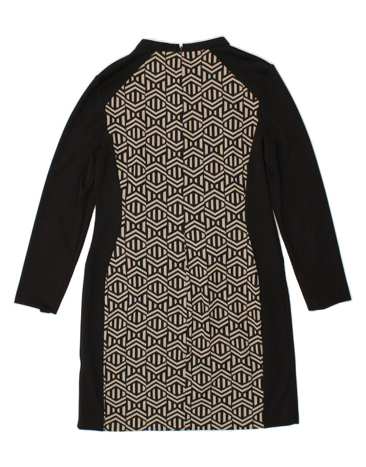 PRINCIPLES Womens Long Sleeve Bodycon Dress UK 14 Medium Black Geometric Vintage Principles and Second-Hand Principles from Messina Hembry 