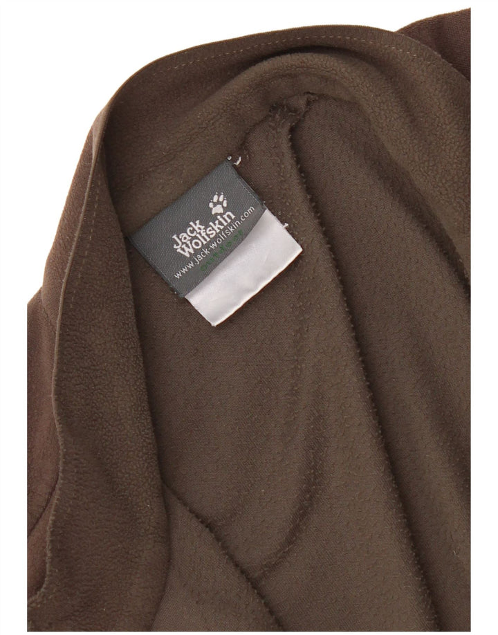 Jack Wolfskin Herren Fleecepullover mit durchgehendem Reißverschluss, Größe L, Braun