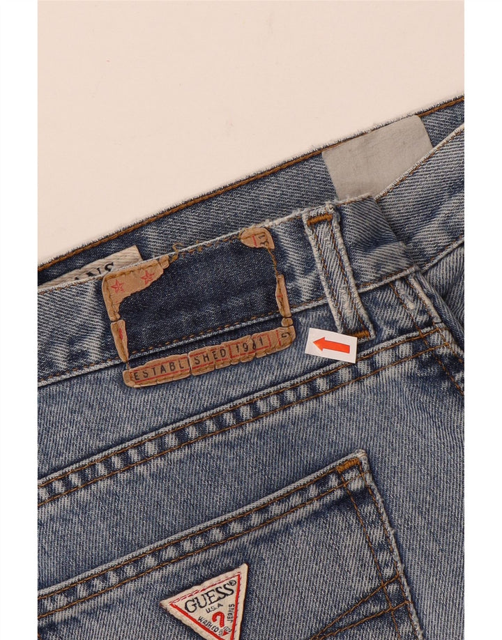 Guess Herren Distressed Straight Jeans W34 L31 Blau