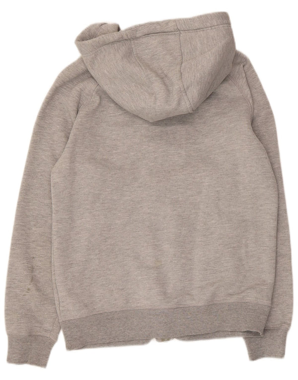 Adidas Damen Kapuzenpullover UK 16 Large Grau gefleckte Baumwolle