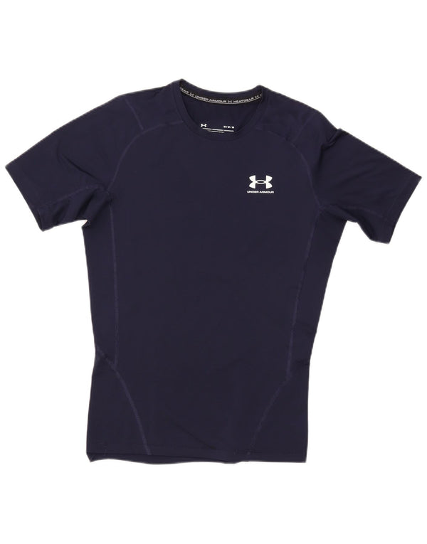 UNDER ARMOUR Herren Heat Gear T-Shirt Top Medium Marineblau Synthetik