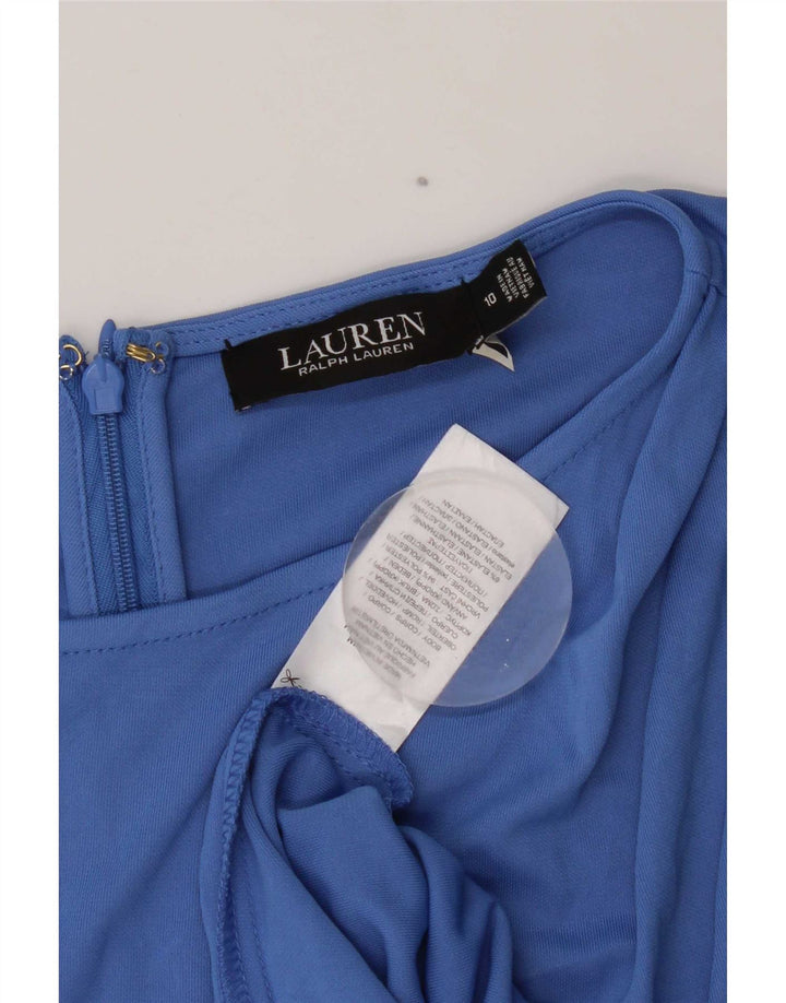 Ralph Lauren Damen Etuikleid US 10 Large Blau Polyester