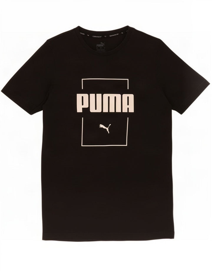 Puma Herren Grafik T-Shirt Top Small Schwarz