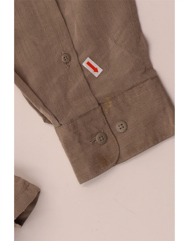 Pierre Cardin Herrenhemd Größe 17 17 1/2 XL Grau geflecktes Rayon