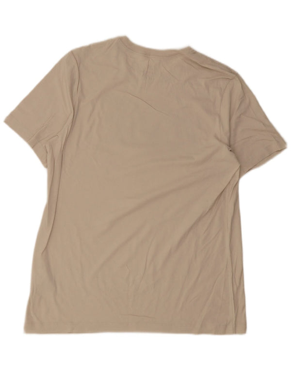 Nike Mens Graphic T-Shirt Top Large Beige Cotton