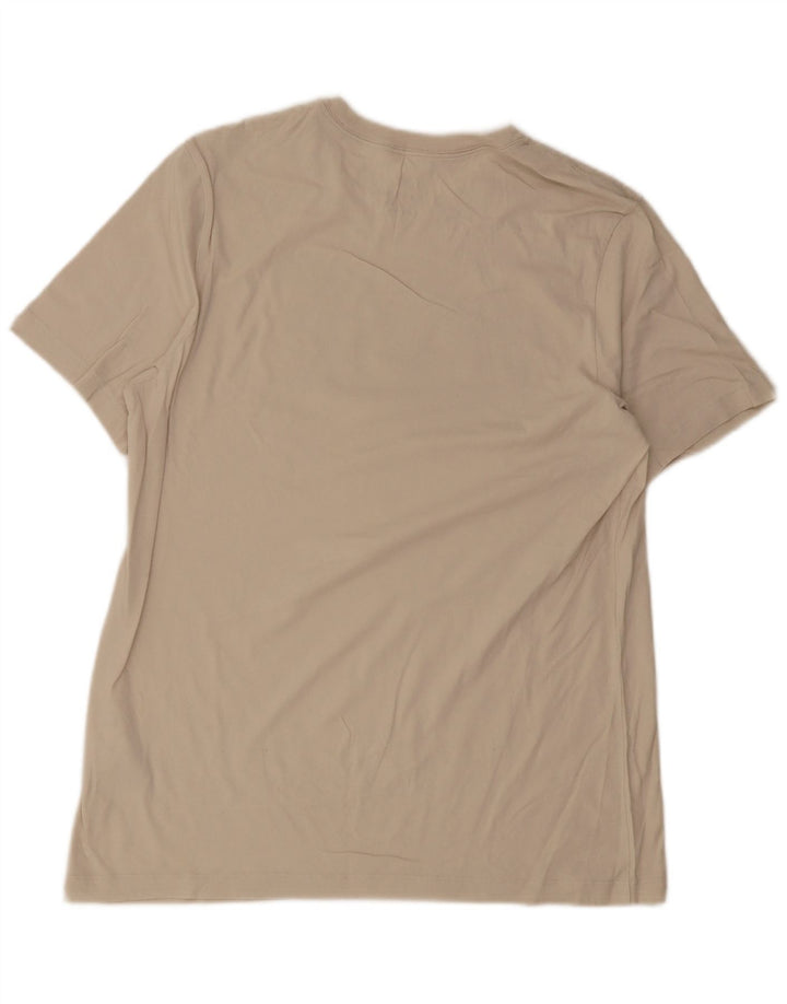 Nike Herren-T-Shirt mit Grafik, Größe L, beige, Baumwolle