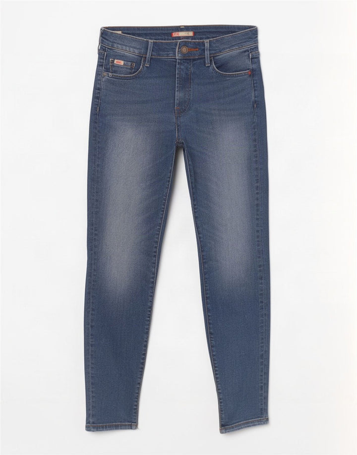 Rifle Damen Skinny Jeans W25 L29 Blaue Baumwolle