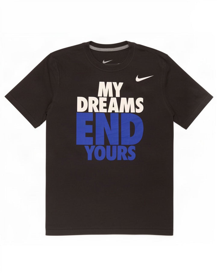 Nike Herren-T-Shirt mit normaler Passform, Grafik, Größe S, Schwarz, Baumwolle