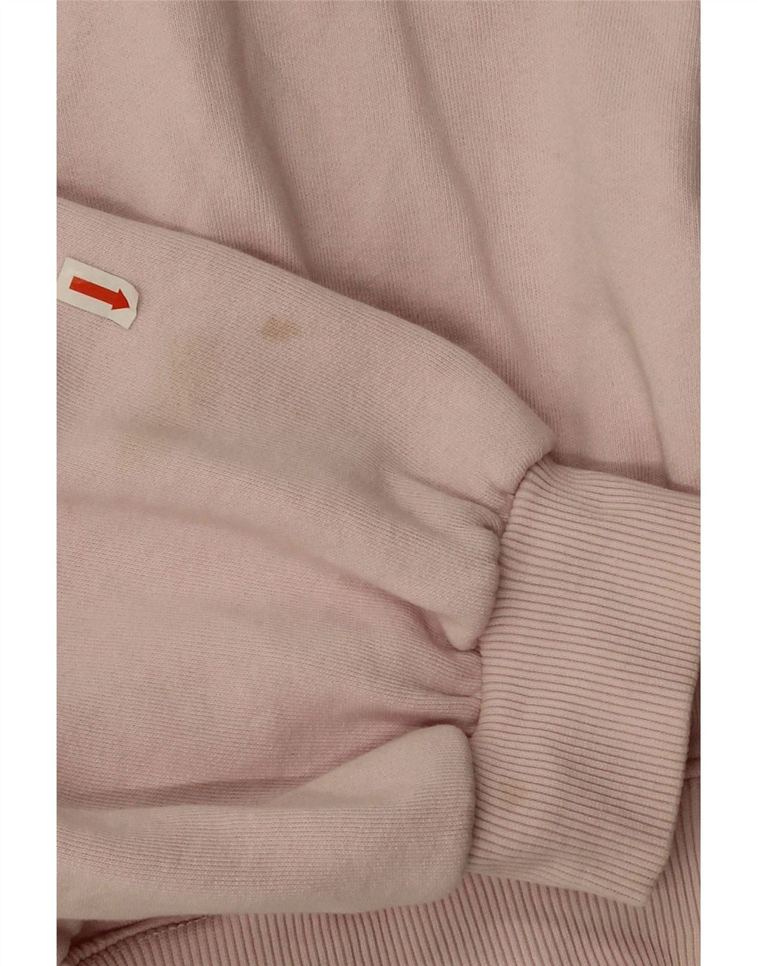 Zara Damen Crop Oversized Sweatshirt Pullover UK 14 Mittelrosa Baumwolle