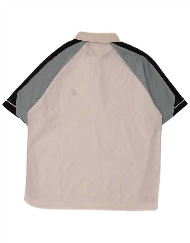 AUSTRALIAN L'ALPINA Herren-Poloshirt, groß, weißes Farbblock-Polyester