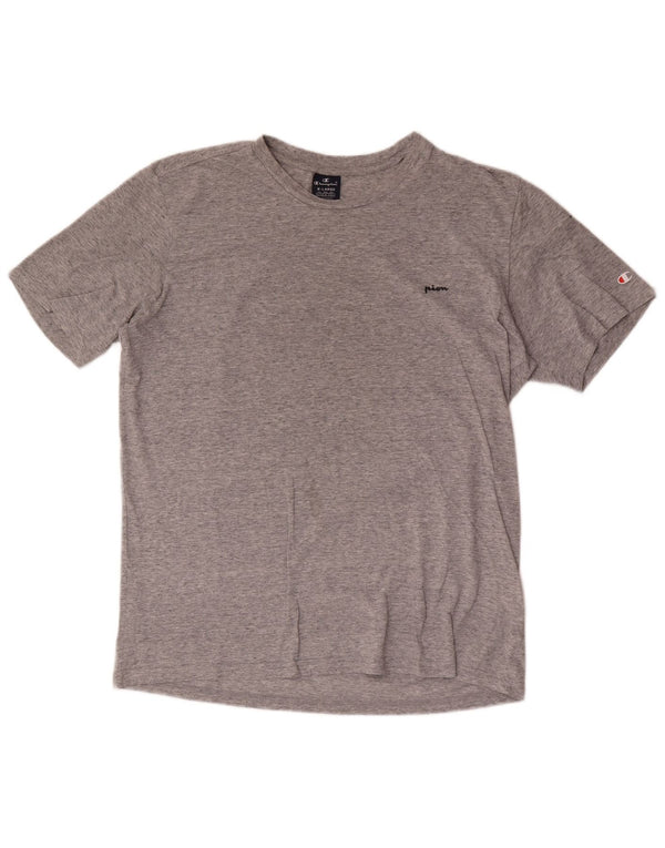 Champion Herren T-Shirt Top XL Grau gefleckte Baumwolle