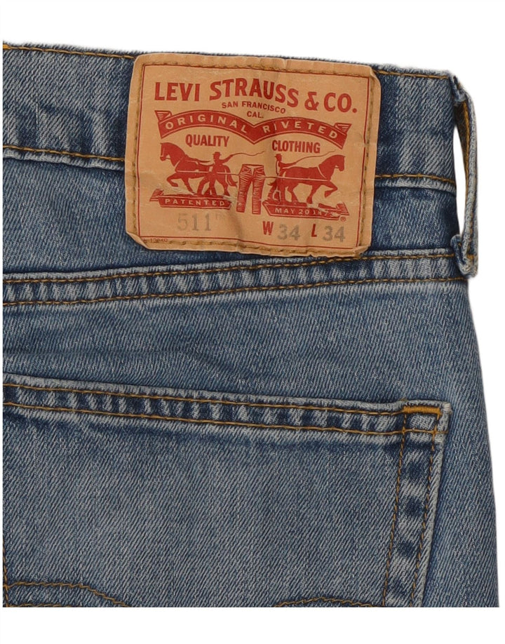Levi's Herren 511 Slim Jeans W34 L32 Blau