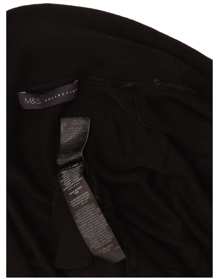 Marks & Spencer Offener Damen-Cardigan-Pullover UK 12 Medium Schwarz Acryl