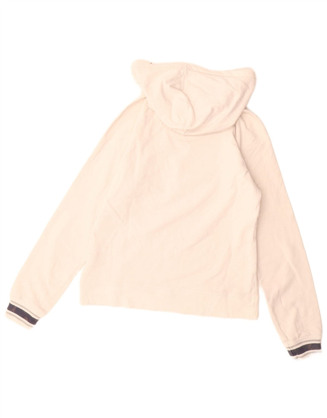 CONVERSE Damen Graphic Hoodie Pullover UK 12 Mittelweiße Baumwolle