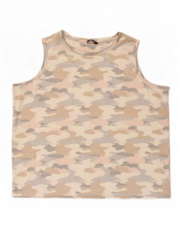 Marks & Spencer Damen Weste Top UK 22 3XL Pink Camouflage Polyester