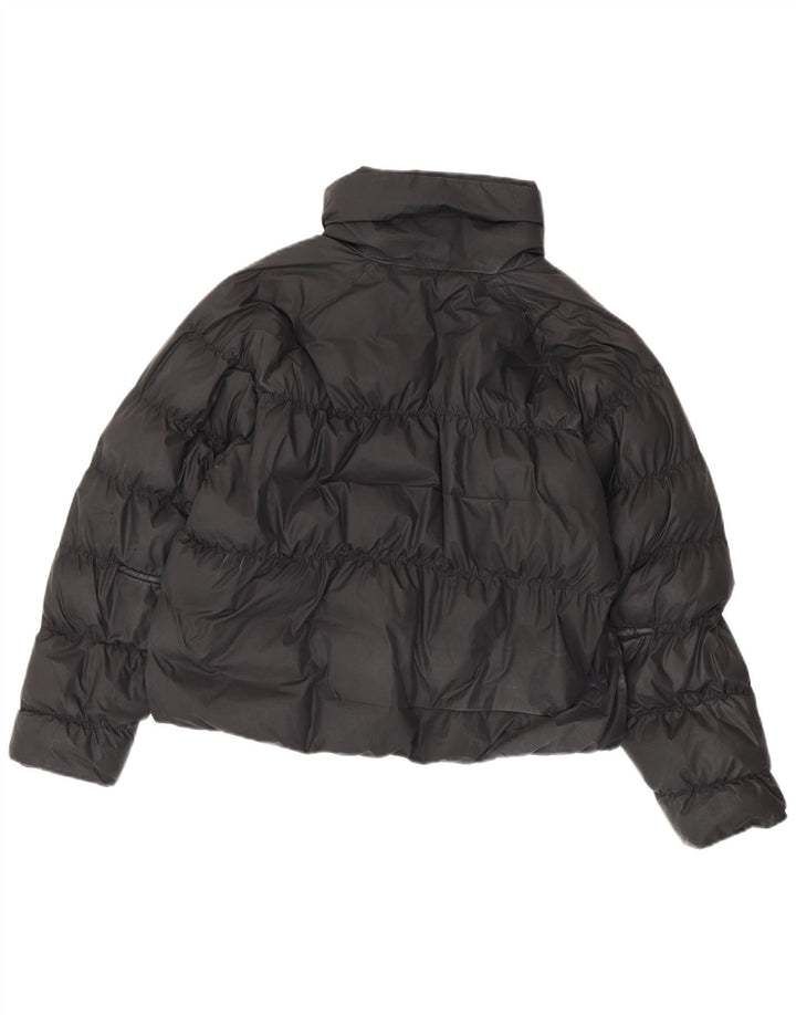 Nike Damen Crop Übergroße gepolsterte Jacke UK 10 Small Schwarz Polyester