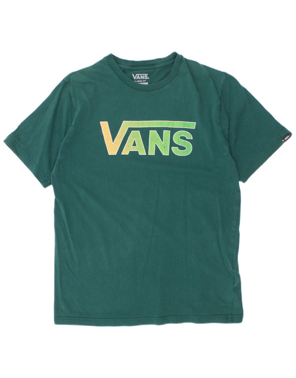 Vans Jungen-T-Shirt mit klassischer Passform, Grafik, 12–13 Jahre, Größe L, Grün, Baumwolle