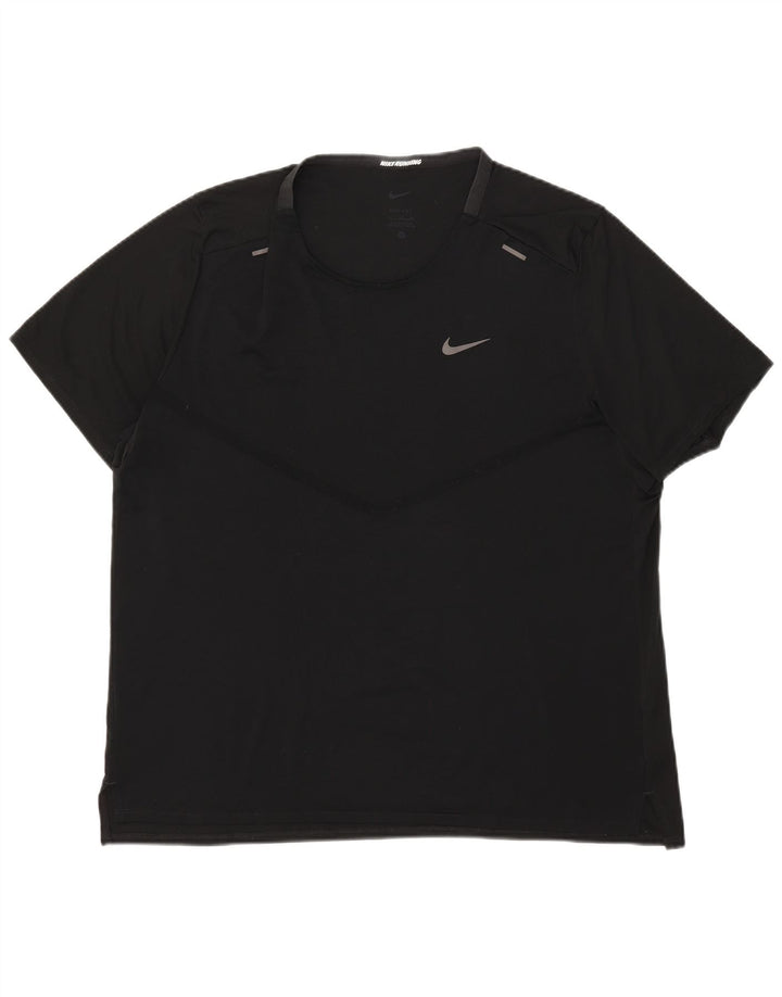 NIKE Herren Dri Fit T-Shirt Top XL Schwarz Polyester